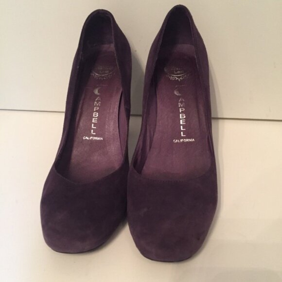 JEFFREY CAMPBELL SHOES HEELS PUMPS PURPLE SUEDE LEATHER - Picture 3 of 11